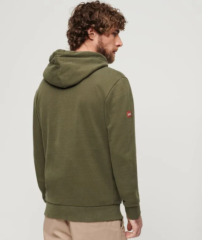 Workwear Flock Graphic Hoodie | Khaki Marle