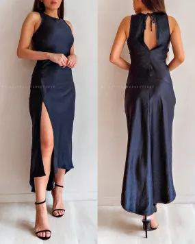 Yara Midi Dress - Navy